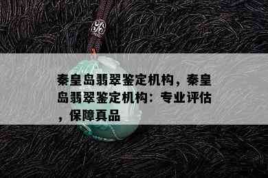 秦皇岛翡翠鉴定机构，秦皇岛翡翠鉴定机构：专业评估，保障真品