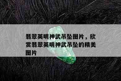 翡翠英明神武吊坠图片，欣赏翡翠英明神武吊坠的精美图片