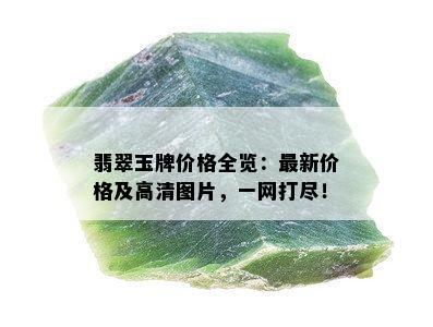 翡翠玉牌价格全览：最新价格及高清图片，一网打尽！