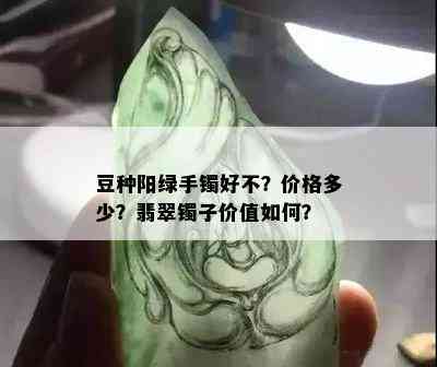 豆种阳绿手镯好不？价格多少？翡翠镯子价值如何？