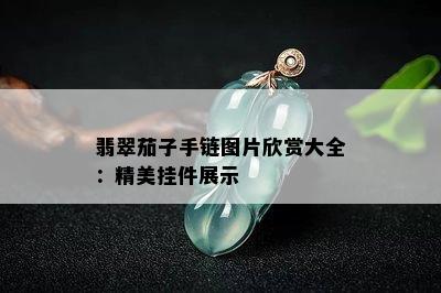 翡翠茄子手链图片欣赏大全：精美挂件展示