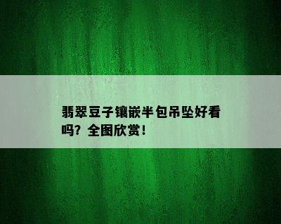 翡翠豆子镶嵌半包吊坠好看吗？全图欣赏！