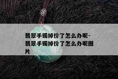 翡翠手镯掉价了怎么办呢-翡翠手镯掉价了怎么办呢图片