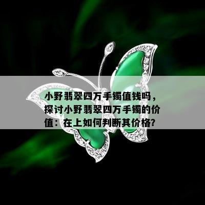 小野翡翠四万手镯值钱吗，探讨小野翡翠四万手镯的价值：在上如何判断其价格？