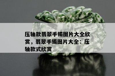 压轴款翡翠手镯图片大全欣赏，翡翠手镯图片大全：压轴款式欣赏