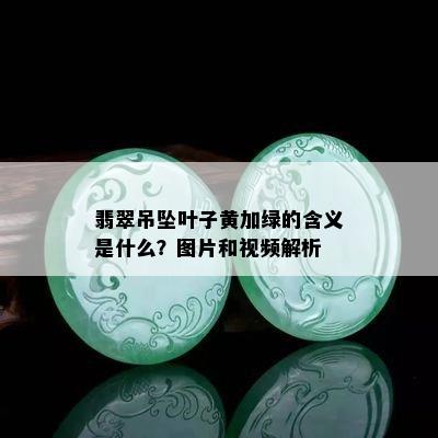 翡翠吊坠叶子黄加绿的含义是什么？图片和视频解析