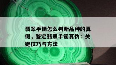 翡翠手镯怎么判断品种的真假，鉴定翡翠手镯真伪：关键技巧与方法