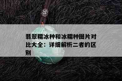 翡翠糯冰种和冰糯种图片对比大全：详细解析二者的区别