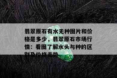 翡翠原石有水无种图片和价格是多少，翡翠原石市场行情：看图了解水头与种的区别及价格走势