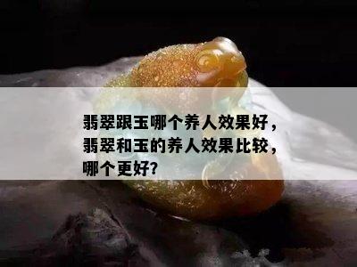 翡翠跟玉哪个养人效果好，翡翠和玉的养人效果比较，哪个更好？