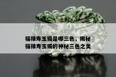 福禄寿玉镯是哪三色，揭秘福禄寿玉镯的神秘三色之美