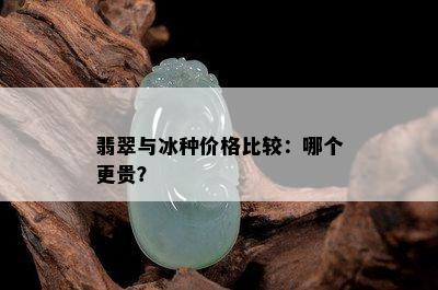 翡翠与冰种价格比较：哪个更贵？