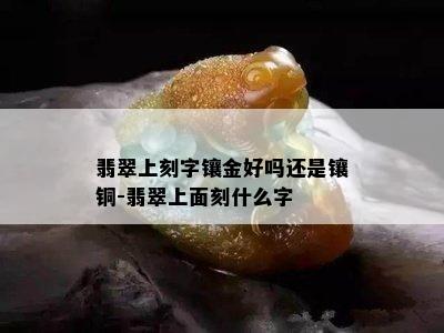 翡翠上刻字镶金好吗还是镶铜-翡翠上面刻什么字