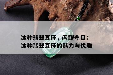 冰种翡翠耳环，闪耀夺目：冰种翡翠耳环的魅力与优雅