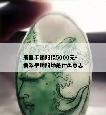 翡翠手镯阳绿5000元-翡翠手镯阳绿是什么意思