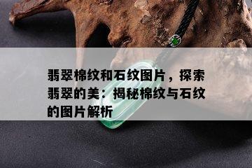 翡翠棉纹和石纹图片，探索翡翠的美：揭秘棉纹与石纹的图片解析