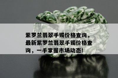 紫罗兰翡翠手镯价格查询，最新紫罗兰翡翠手镯价格查询，一手掌握市场动态！