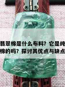 翡翠棉是什么布料？它是纯棉的吗？探讨其优点与缺点