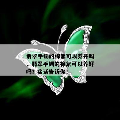 翡翠手镯的棉絮可以养开吗，翡翠手镯的棉絮可以养好吗？实话告诉你！