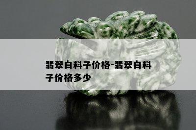 翡翠白料子价格-翡翠白料子价格多少