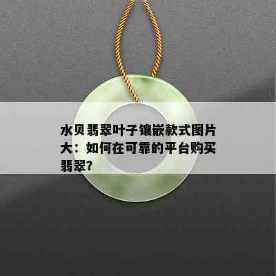 水贝翡翠叶子镶嵌款式图片大：如何在可靠的平台购买翡翠？