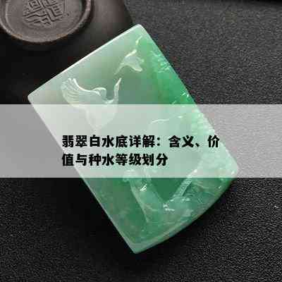 翡翠白水底详解：含义、价值与种水等级划分