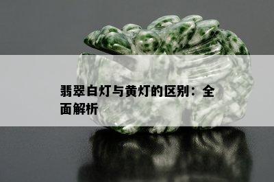 翡翠白灯与黄灯的区别：全面解析