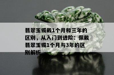 翡翠玉镯戴1个月和三年的区别，从入门到进阶：佩戴翡翠玉镯1个月与3年的区别解析