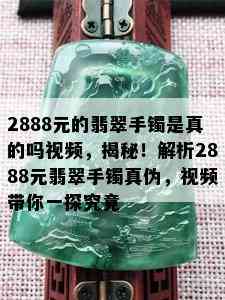 2888元的翡翠手镯是真的吗视频，揭秘！解析2888元翡翠手镯真伪，视频带你一探究竟