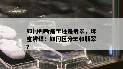 如何判断是玉还是翡翠，珠宝辨识：如何区分玉和翡翠？