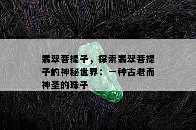 翡翠菩提子，探索翡翠菩提子的神秘世界：一种古老而神圣的珠子