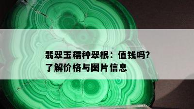 翡翠玉糯种翠根：值钱吗？了解价格与图片信息