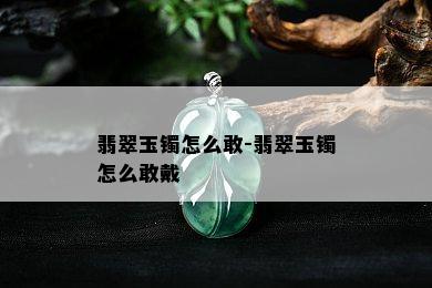 翡翠玉镯怎么敢-翡翠玉镯怎么敢戴