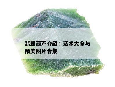 翡翠葫芦介绍：话术大全与精美图片合集