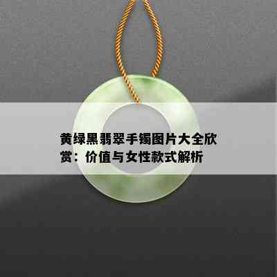 黄绿黑翡翠手镯图片大全欣赏：价值与女性款式解析