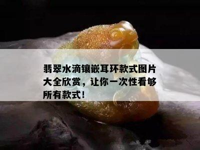 翡翠水滴镶嵌耳环款式图片大全欣赏，让你一次性看够所有款式！