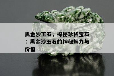 黑金沙玉石，探秘珍稀宝石：黑金沙玉石的神秘魅力与价值