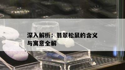 深入解析：翡翠松鼠的含义与寓意全解