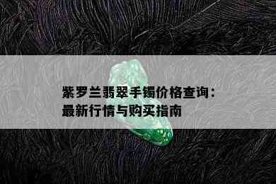 紫罗兰翡翠手镯价格查询：最新行情与购买指南