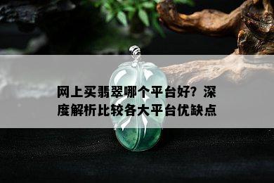 网上买翡翠哪个平台好？深度解析比较各大平台优缺点