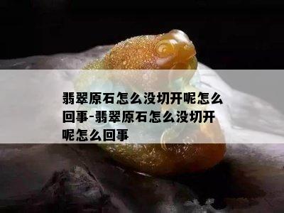 翡翠原石怎么没切开呢怎么回事-翡翠原石怎么没切开呢怎么回事