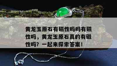 黄龙玉原石有磁性吗吗有磁性吗，黄龙玉原石真的有磁性吗？一起来探索答案！