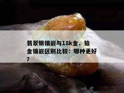 翡翠银镶嵌与18k金、铂金镶嵌区别比较：哪种更好？