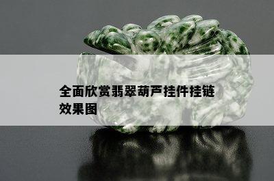 全面欣赏翡翠葫芦挂件挂链效果图