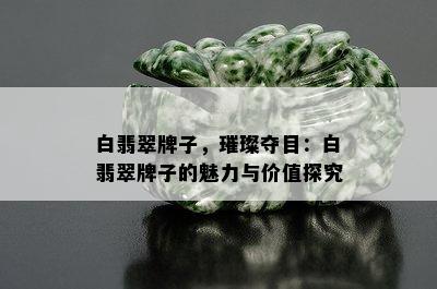 白翡翠牌子，璀璨夺目：白翡翠牌子的魅力与价值探究