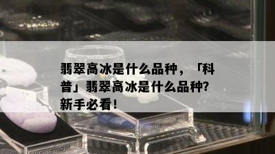 翡翠高冰是什么品种，「科普」翡翠高冰是什么品种？新手必看！