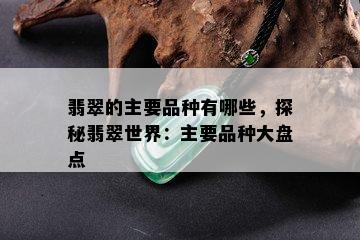 翡翠的主要品种有哪些，探秘翡翠世界：主要品种大盘点