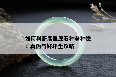 如何判断翡翠原石种老种嫩：真伪与好坏全攻略