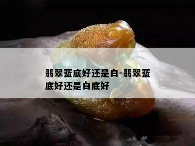 翡翠蓝底好还是白-翡翠蓝底好还是白底好