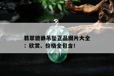 翡翠貔貅吊坠正品图片大全：欣赏、价格全包含！